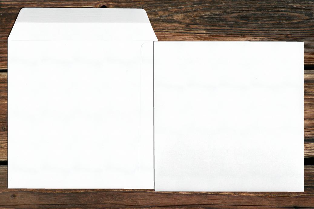 Versandtaschen 190x190 mm Nassklebend Naturweiß 120 g/qm